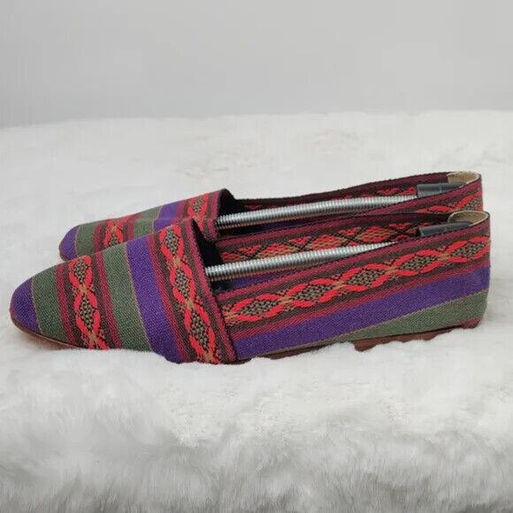 Multicolored Fabric Tapestry Flats - Picture 4 of 9